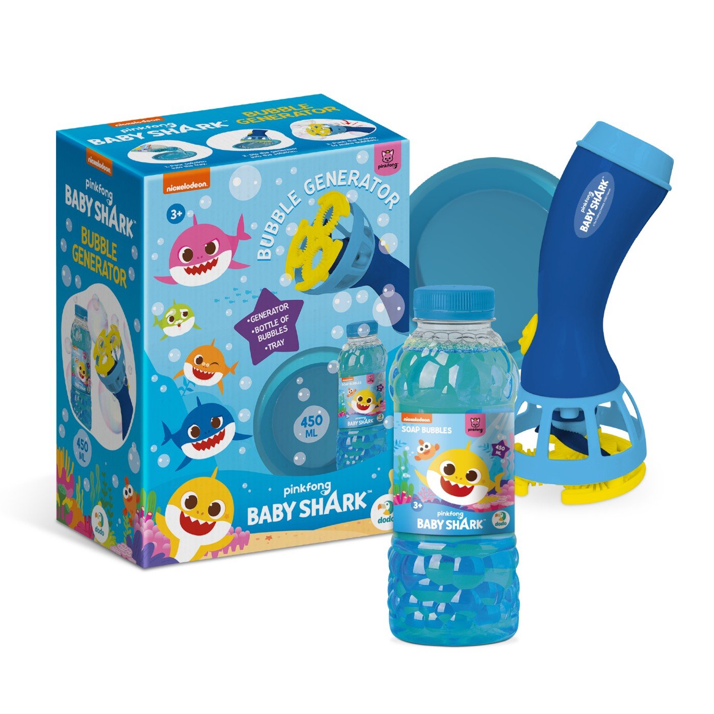 Baby shark set de baloane de sapun cu generator 450ml - Publisol.ro