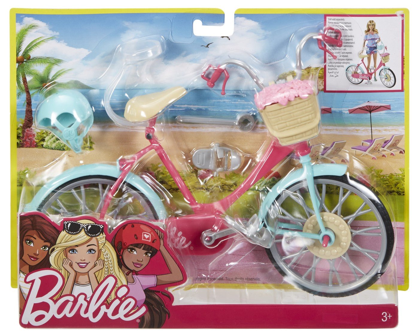 Barbie bicicleta roz lui Barbie - Publisol.ro