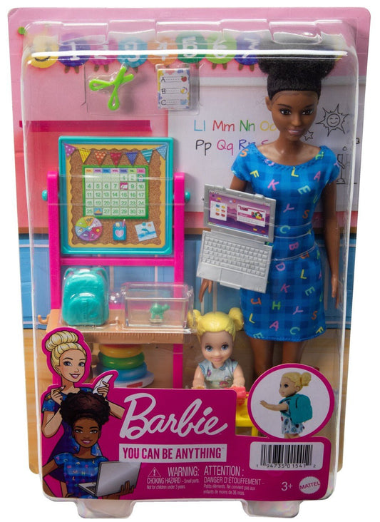 Barbie cariere set mobilier cu papusa bruneta profesoara - Publisol.ro