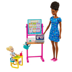 Barbie cariere set mobilier cu papusa bruneta profesoara - Publisol.ro