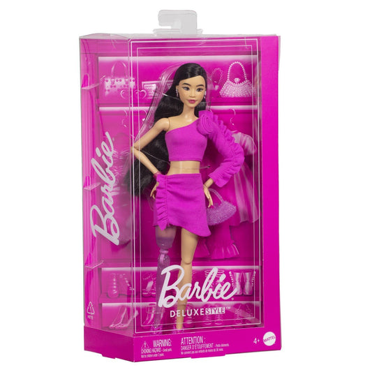 Barbie deluxe style papusa Barbie bruneta cu picior protetic - Publisol.ro