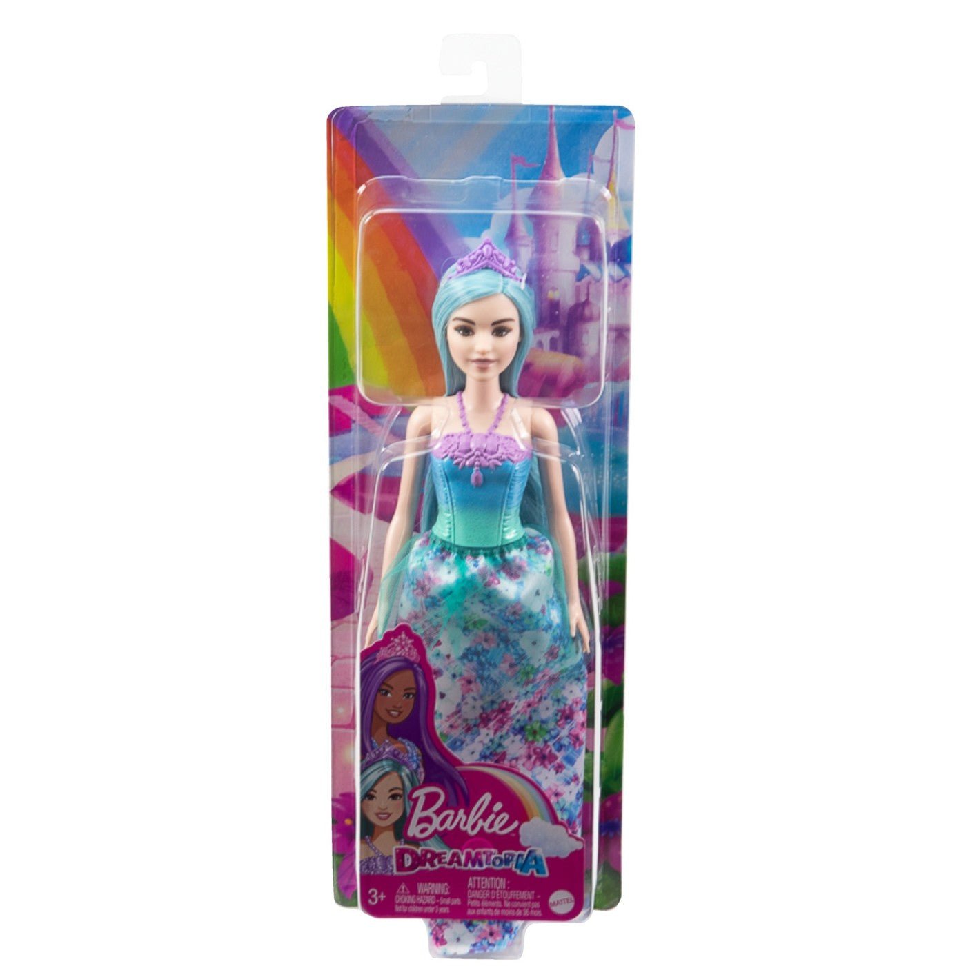 Barbie Dreamtopia papusa printesa cu par albastru - Publisol.ro