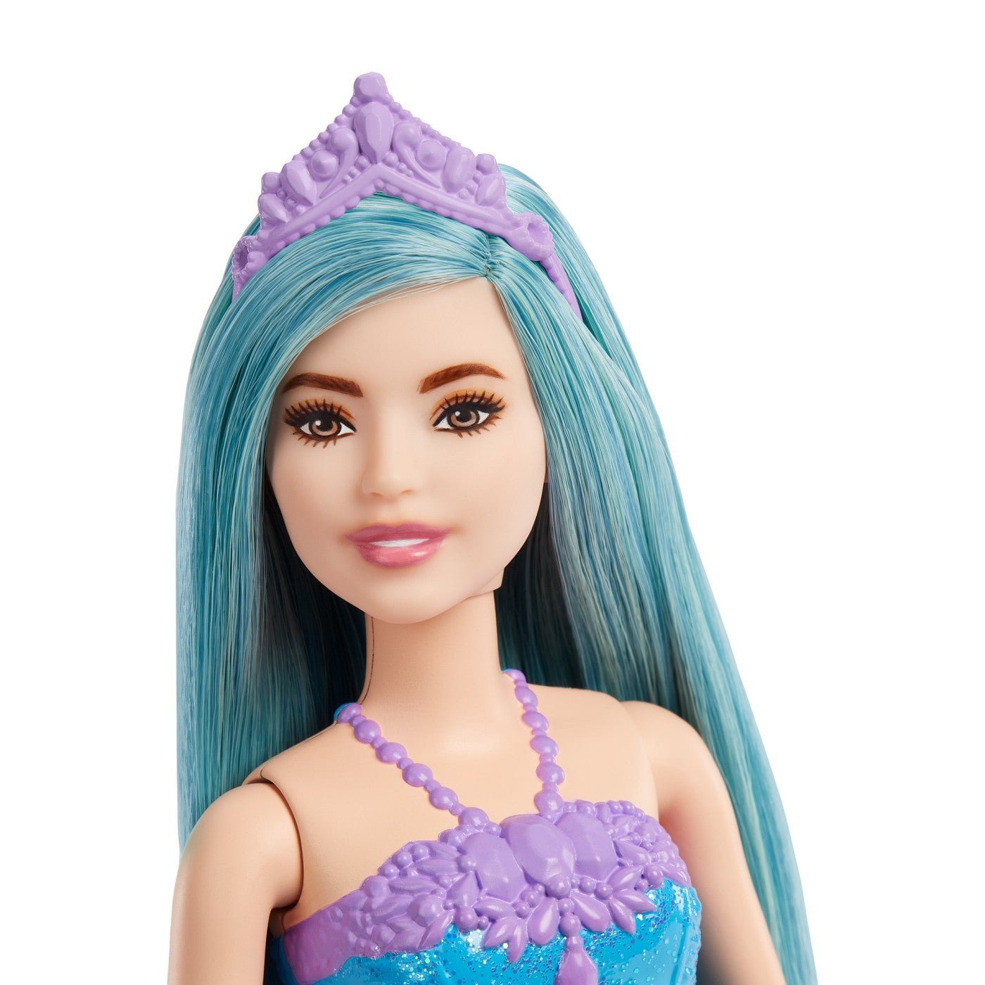 Barbie Dreamtopia papusa printesa cu par albastru - Publisol.ro