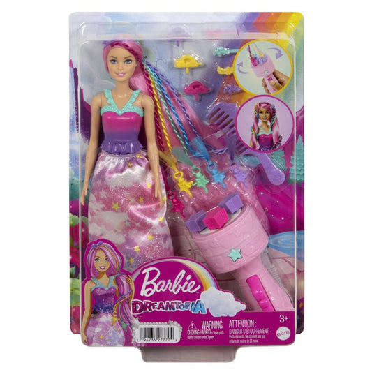 Barbie dreamtropia papusa cu aparat de coafat, Mattel - Publisol.ro