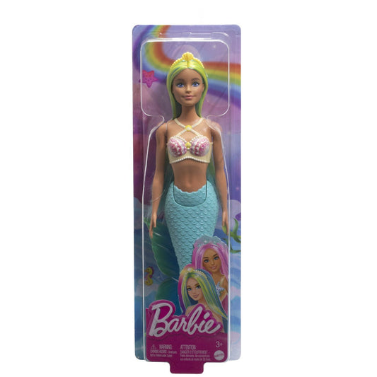 Barbie dreamtropia papusa sirena cu corest galben si coada albastra, Mattel - Publisol.ro