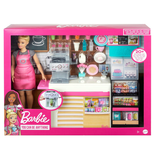 Barbie set cafenea cu 20 de accesorii, Mattel - Publisol.ro