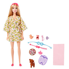 Barbie set de joaca cu accesorii papusa barbie o zi la spa, Mattel - Publisol.ro