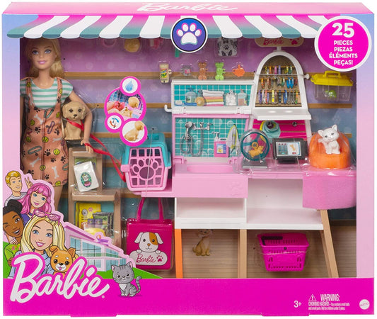 Barbie set de joaca magazin accesorii animalute, Mattel - Publisol.ro