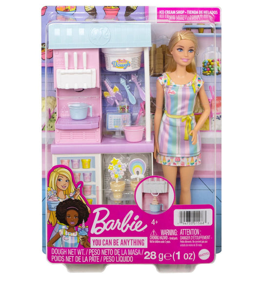Barbie set de joaca magazinul de inghetata, Mattel - Publisol.ro
