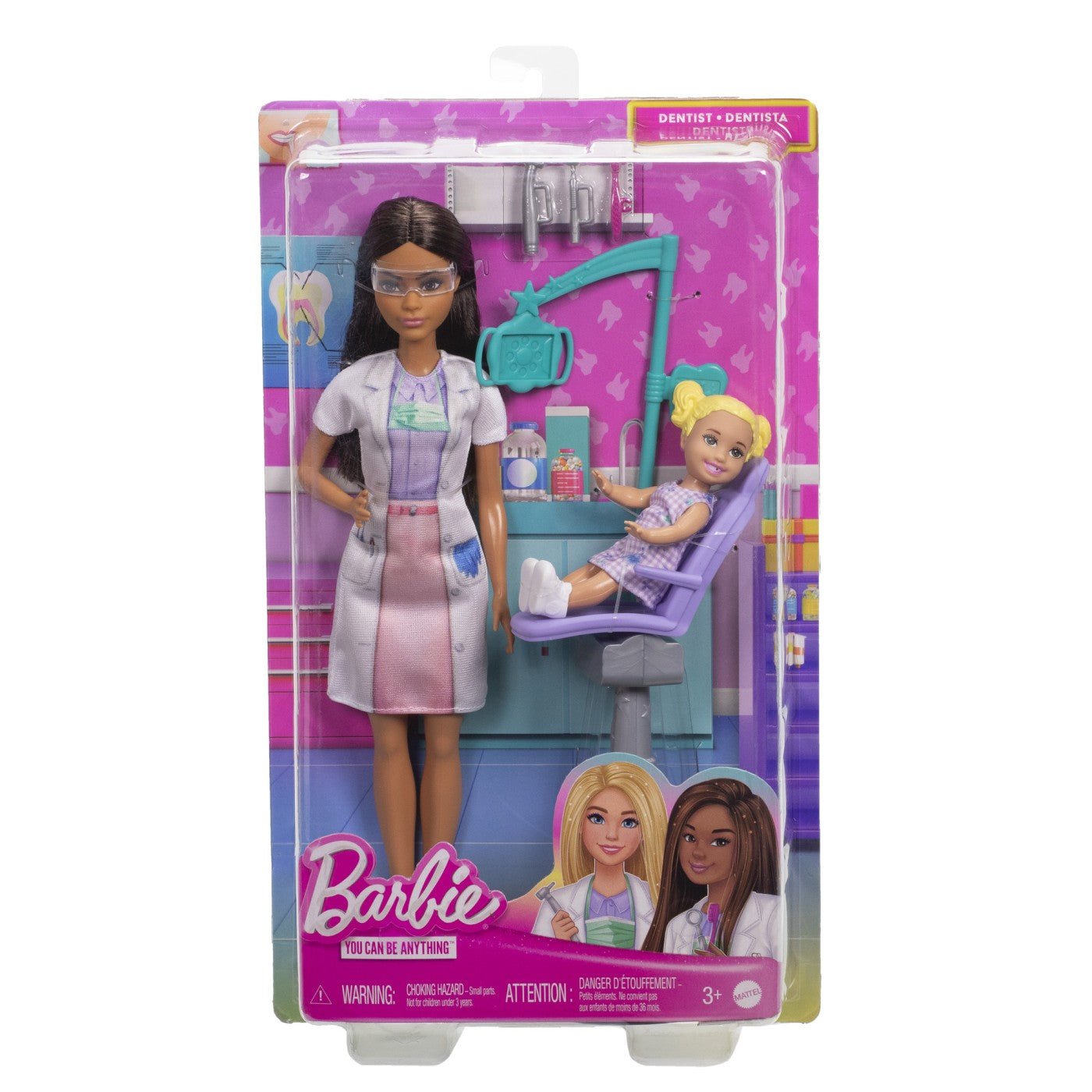 Barbie set de joaca papusa Barbie bruneta face cariera stomatolog - Publisol.ro
