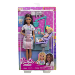 Barbie set de joaca papusa Barbie bruneta face cariera stomatolog - Publisol.ro