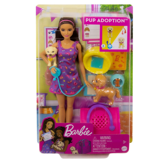 Barbie set papusa barbie pup adoption, Mattel - Publisol.ro