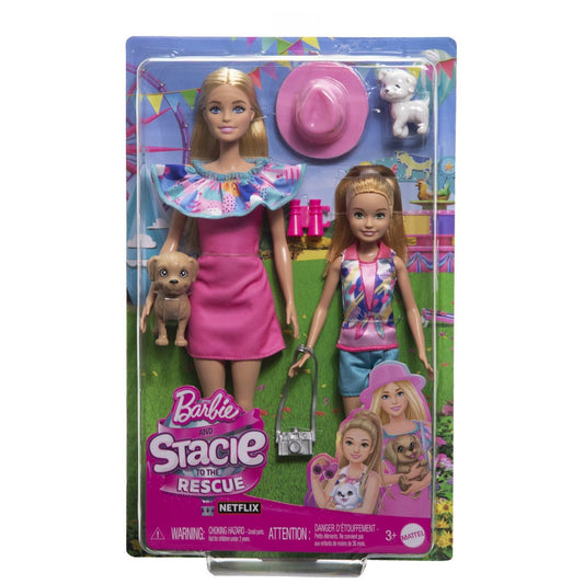 Barbie si stacie set papusa barbie si papusa stacie iubitoare de catei, Mattel - Publisol.ro