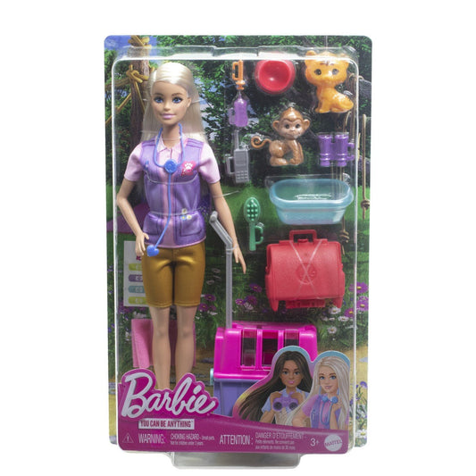 Barbie you can be set papusa cu doua animalute din jungla, Mattel - Publisol.ro