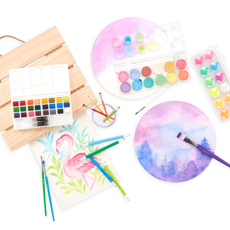 Bloc desen circular Watercolor Chroma Blends - Ooly - Publisol.ro