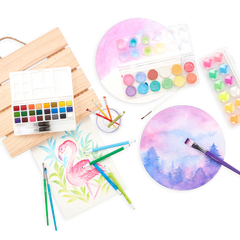 Bloc desen circular Watercolor Chroma Blends - Ooly - Publisol.ro