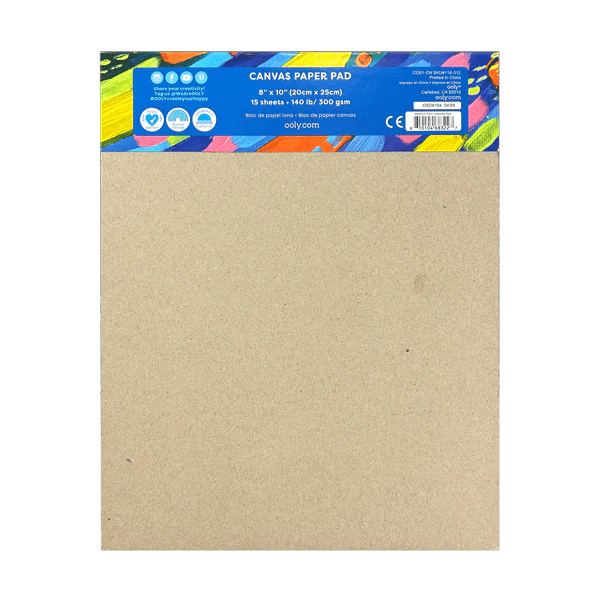 Bloc desen pentru pictura A4, 15 file panza canvas, 300 g mp, Paintology - Ooly - Publisol.ro