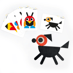 Blocuri geometrice din lemn, 30 piese - Igroteco - Publisol.ro