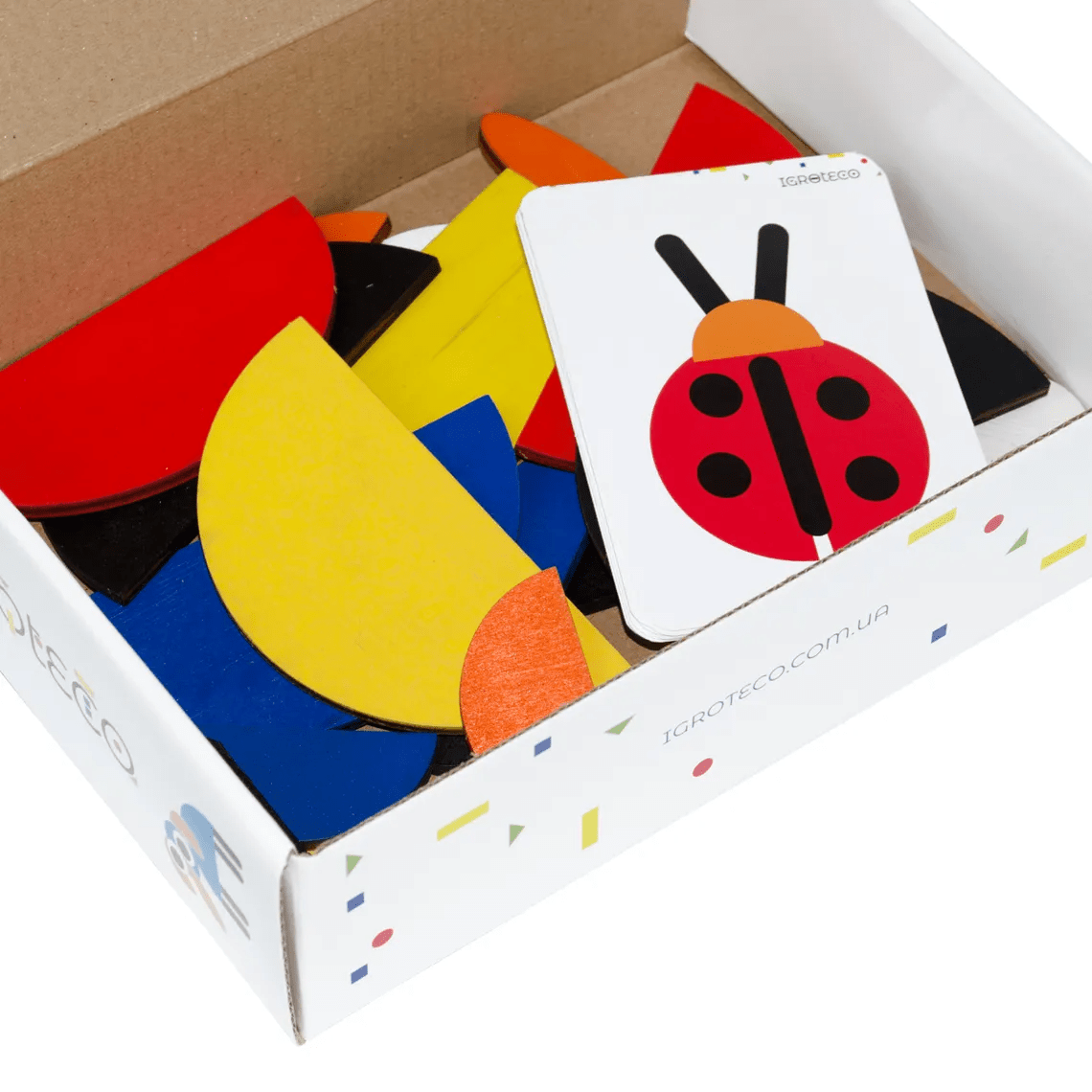 Blocuri geometrice din lemn, 30 piese - Igroteco - Publisol.ro