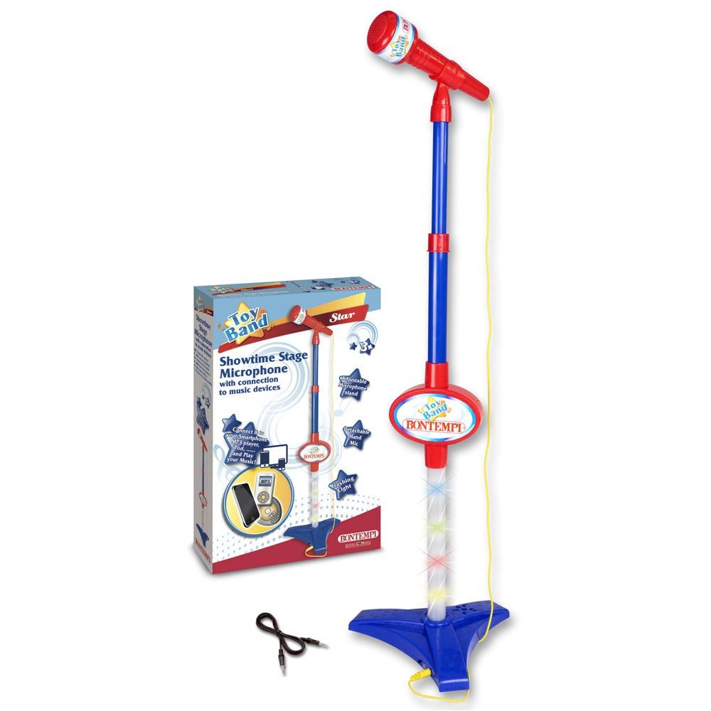 Bontempi microfon cu stativ albastru - Publisol.ro
