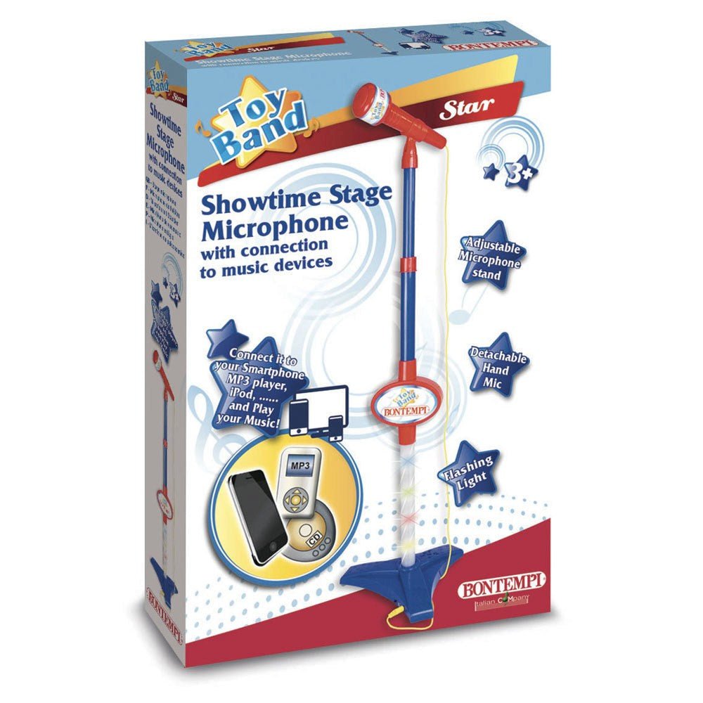 Bontempi microfon cu stativ albastru - Publisol.ro