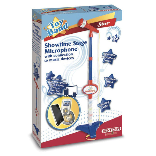 Bontempi microfon cu stativ albastru - Publisol.ro