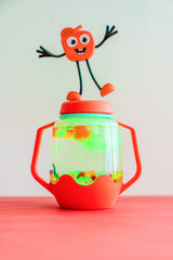 Borcan pentru joaca senzoriala, roz corai - Glo Pals