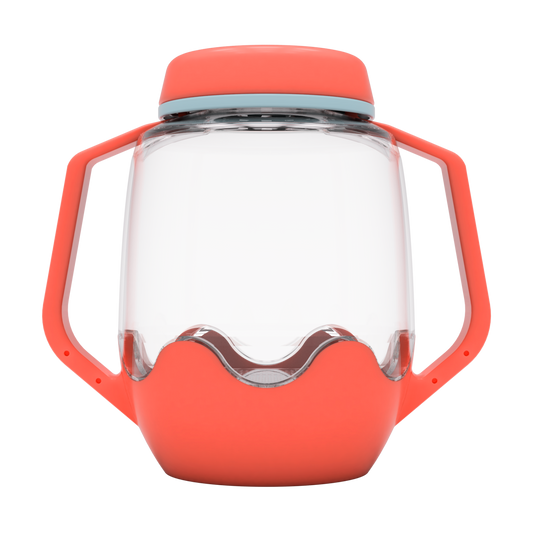 Borcan pentru joaca senzoriala, roz corai - Glo Pals