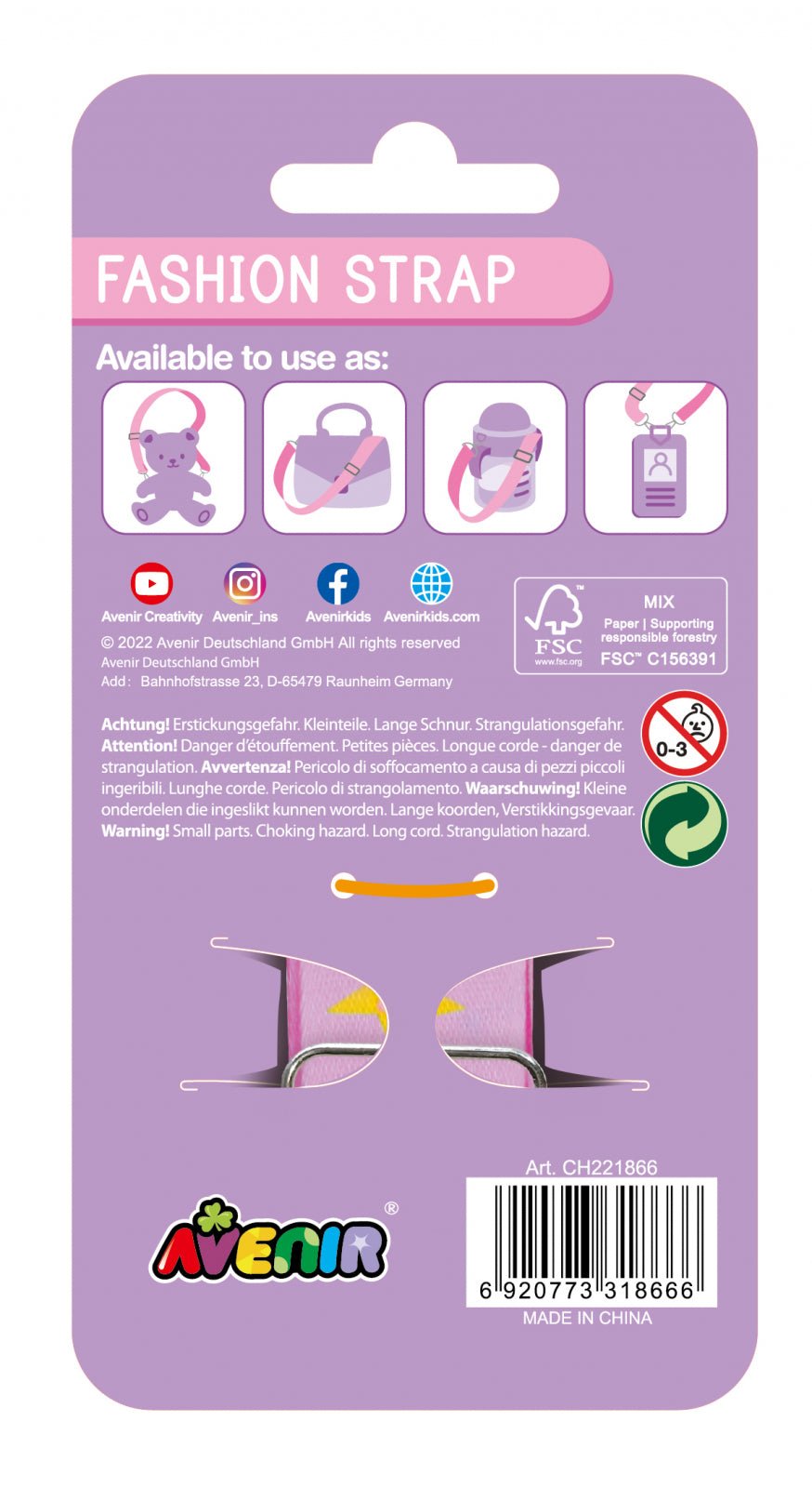 Bretea Fashion ajustabila pentru accesorii - Mielusel somnoros - Avenir - Publisol.ro