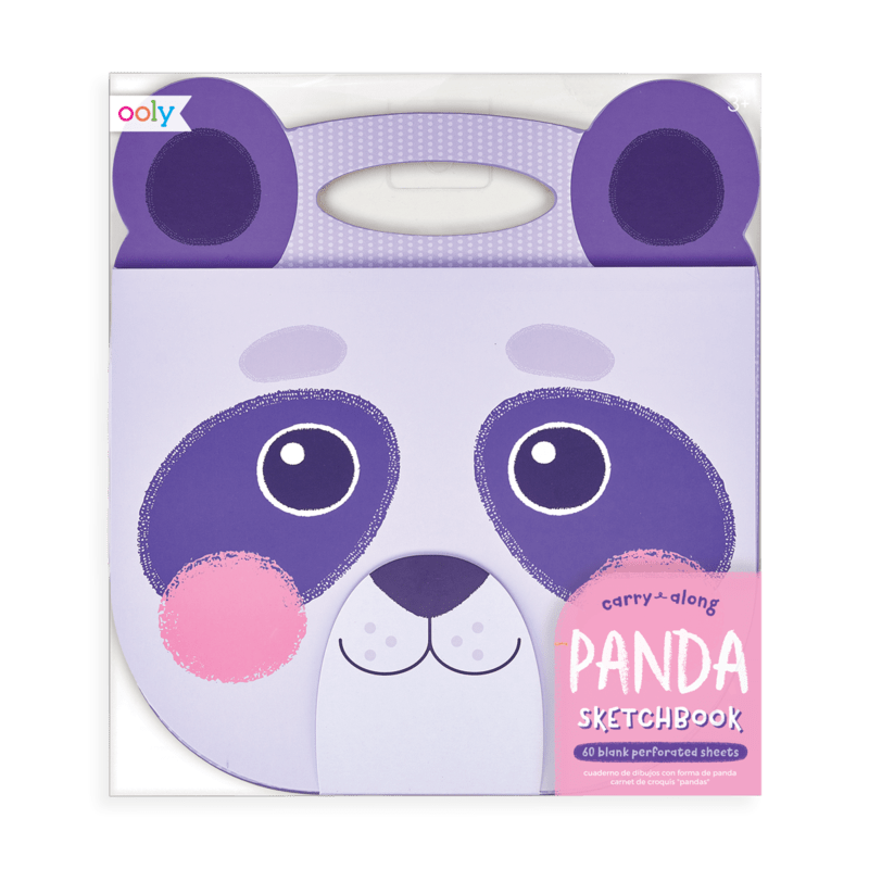 Caiet desen portabil - Panda mov - Ooly - Publisol.ro