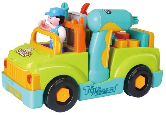 Camionul plin cu scule al micului mecanic cu lumini si sunete, Jucarii Bebe - Publisol.ro