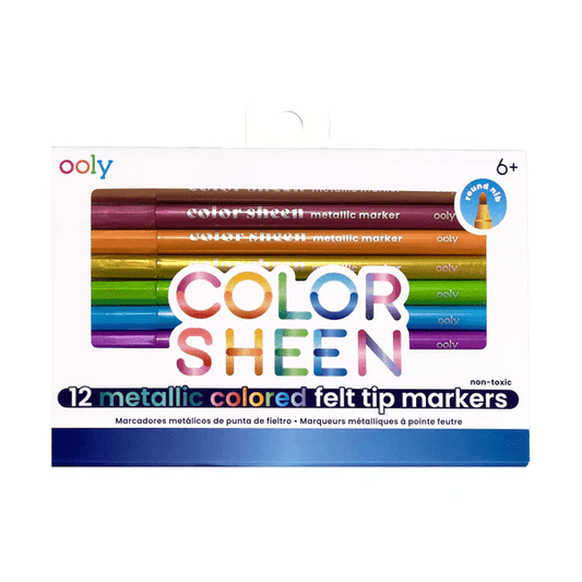Carioci Colorate metalice - Color Sheen - set de 12 - Ooly - Publisol.ro