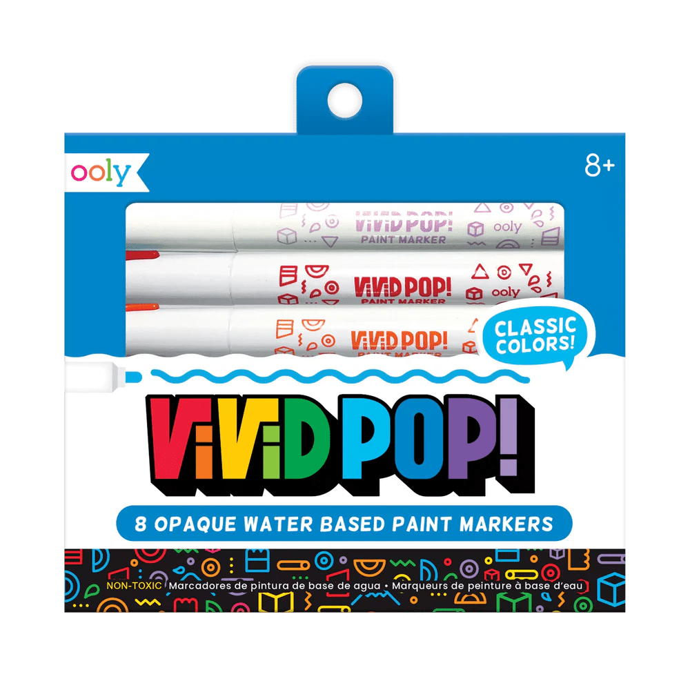 Carioci cu vopsea Vivid Pop! - set de 8, clasic - Ooly - Publisol.ro