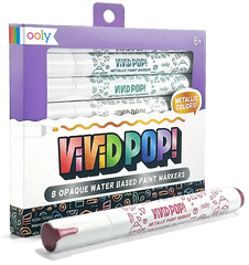 Carioci cu vopsea Vivid Pop! - set de 8, metalic - Ooly - Publisol.ro