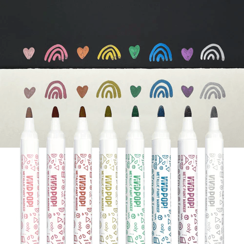 Carioci cu vopsea Vivid Pop! - set de 8, metalic - Ooly - Publisol.ro