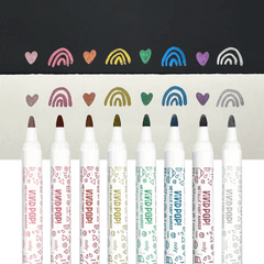 Carioci cu vopsea Vivid Pop! - set de 8, metalic - Ooly - Publisol.ro