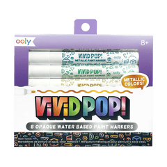 Carioci cu vopsea Vivid Pop! - set de 8, metalic - Ooly - Publisol.ro