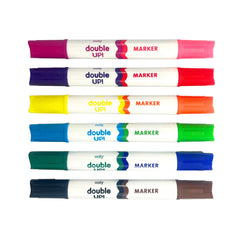 Carioci duble lavabile Double Up! - set de 6 carioci, 12 culori - Ooly