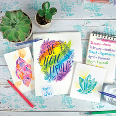 Carioci acuarele cu pensula, Chroma Blends, set de 18 - Ooly