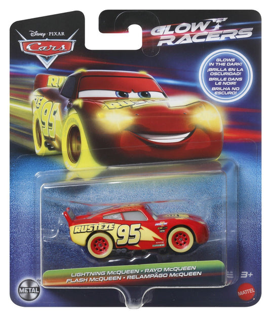 Cars glow racers masinuta metalica fulger mcqueen 1:55, Mattel - Publisol.ro