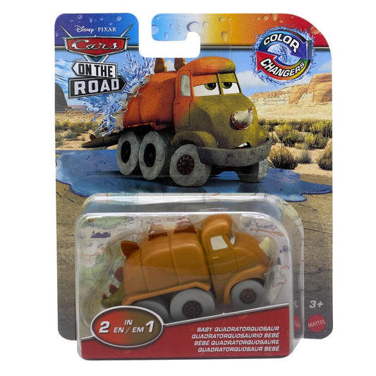 Cars masinuta baby quadratorquosaur cu culori schimbatoare, Mattel - Publisol.ro