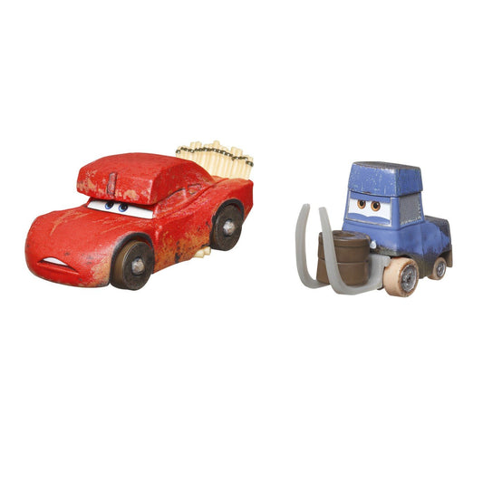 Cars3 set 2 masinute metalice cave fulger mcqueen si pitstoposaurus, Mattel - Publisol.ro