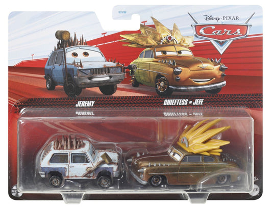 Cars3 set 2 masinute metalice jeremy si jefe, Mattel - Publisol.ro