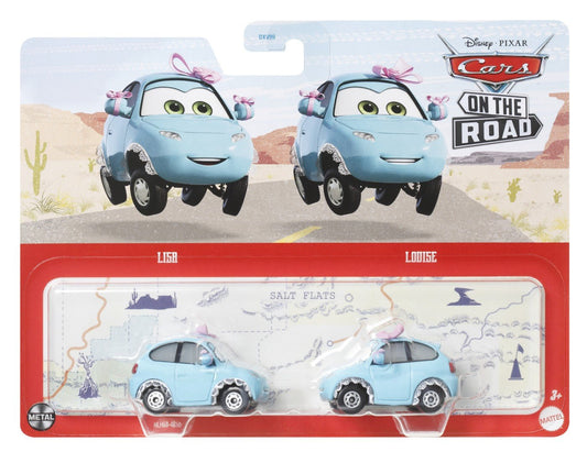 Cars3 set 2 masinute metalice lisa si louise, Mattel - Publisol.ro