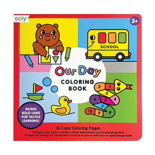 Carte de colorat cu contur reliefat - Our Day - Ooly