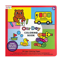 Carte de colorat cu contur reliefat - Our Day - Ooly - Publisol.ro