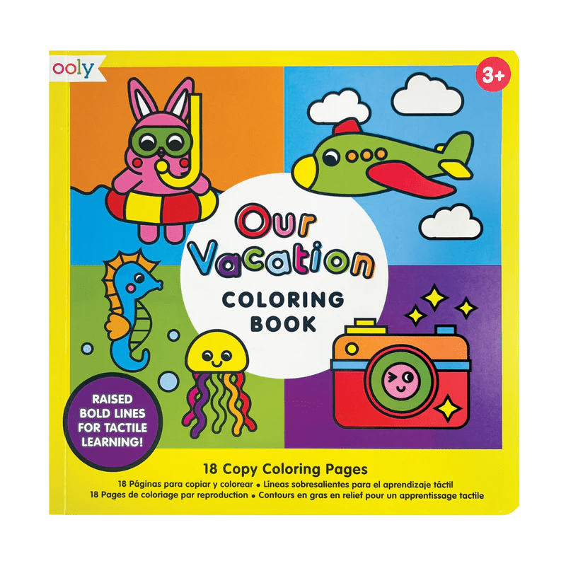 Carte de colorat cu contur reliefat - Our Vacation - Ooly - Publisol.ro