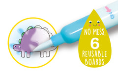 Carte de pictat cu apa, stickere si jocuri, portabila - Dinozauri - Avenir