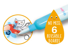 Carte de pictat cu apa, stickere si jocuri, portabila - Riding Flying - Avenir - Publisol.ro