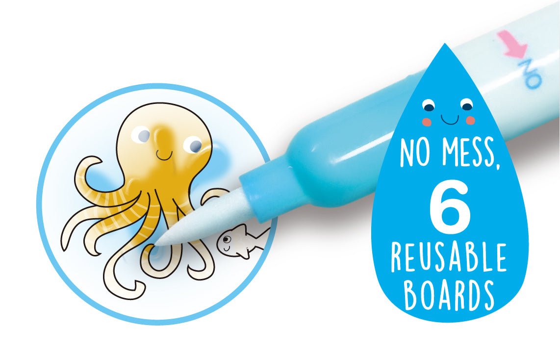 Carte de pictat cu apa, stickere si jocuri, portabila - Subacvatic - Avenir - Publisol.ro